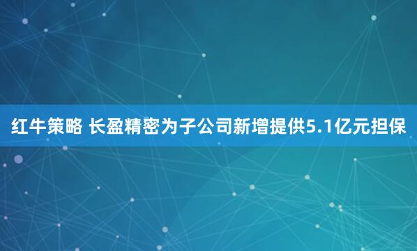 红牛策略 长盈精密为子公司新增提供5.1亿元担保