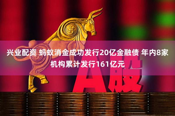 兴业配资 蚂蚁消金成功发行20亿金融债 年内8家机构累计发行161亿元