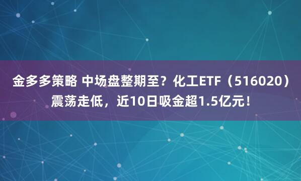 金多多策略 中场盘整期至？化工ETF（516020）震荡走低，近10日吸金超1.5亿元！