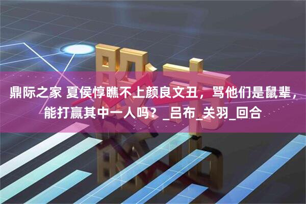鼎际之家 夏侯惇瞧不上颜良文丑，骂他们是鼠辈，能打赢其中一人吗？_吕布_关羽_回合